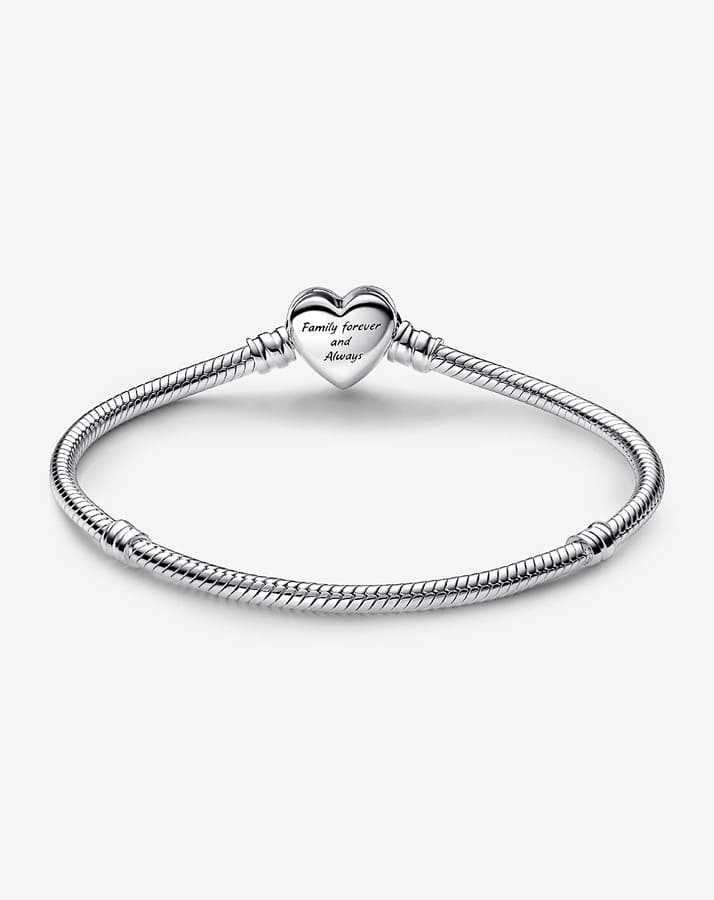 Pulsera de cadena serpiente con cierre de corazón infinito - vista alternativa